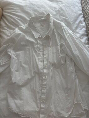 Oversized Wilfred White Women’s Casual Button-Down Shirt